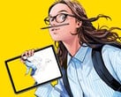 O Wacom MovinkPad é um tablet portátil Android com uma caneta Wacom Pro Pen 3 projetada para tornar o desenho conveniente para artistas em movimento. (Fonte da imagem: Wacom)