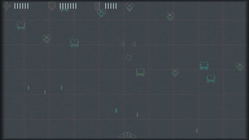 O jogador controla uma nave espacial que pode se mover pela parte inferior da tela enquanto atira em alienígenas que atacam acima. (Fonte da imagem: Steam)