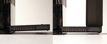 A base de carregamento da lanterna se flexiona com o peso. (Fonte da imagem: Notebookcheck)