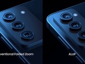 A suposta atualização de zoom da Samsung em comparação com um periscópio len convencional (Fonte da imagem: SK via YouTube)