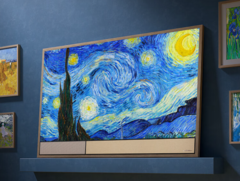 A Hisense Mural TV R8K imita uma obra de arte. (Fonte da imagem: Hisense)