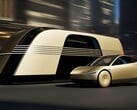 O Tesla Robovan e o Cybercab (Fonte da imagem: Tesla)