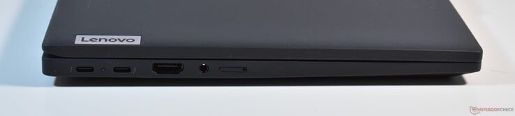 esquerda: 2x Thunderbolt 4, HDMI, áudio de 3,5 mm, nanoSIM