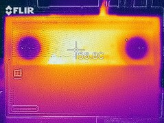 Distribuição de calor sob carga (fundo)