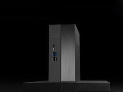 Ainda não se sabe quando o DeskSlim X600 será lançado. Na foto: uma imagem promocional editada do DeskMini X600 (Fonte da imagem: ASRock)