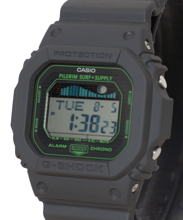 O relógio Casio G-Shock x Pilgrim Surf+Supply GLX-5600. (Fonte da imagem: Beams)