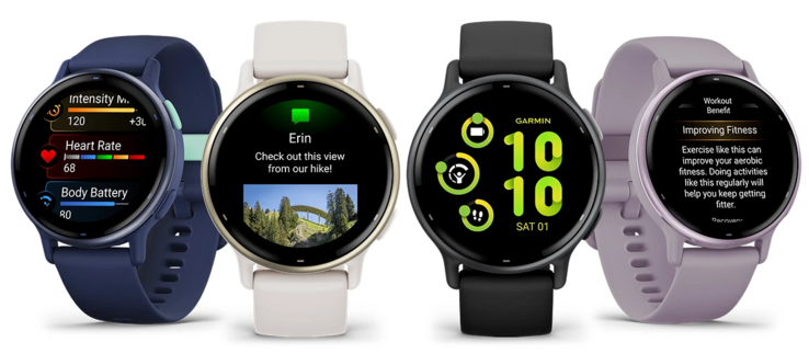 O smartwatch Garmin Vivoactive 5 GPS vem em quatro cores. (Fonte da imagem: Garmin)