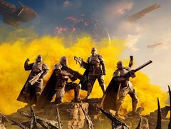 Um grupo de soldados em Helldivers 2. (Fonte da imagem: Arrowhead) 
