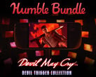 A Devil Trigger Collection expirará em 30 de julho. Na foto: Steam Deck rodando DmC: Devil May Cry. (Fonte da imagem: Steam e Humble Bundle - editado)