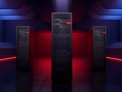 Os servidores de IA da Lenovo são mostrados