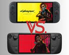 O Switch 2 e o Steam Deck são retratados com a arte de Cyberpunk 2077 (Fonte da imagem: Nintendo of America, Valve, Steam com edições)