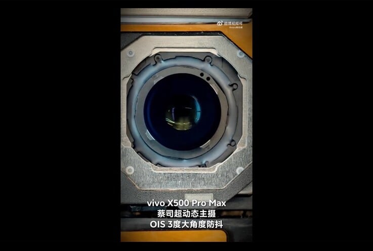 O Vivo X500 Pro Max possui estabilização de imagem de 3°.