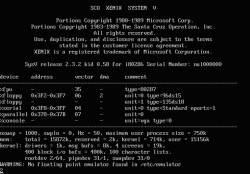 A Microsoft lançou o Xenix, com o objetivo de criar um sistema operacional semelhante ao Unix para microcomputadores (Fonte: Microsoft)
