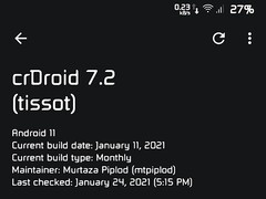 Android 11 (via crDroid 7.2 ROM) em Xiaomi Mi A1 (Fonte: Própria)