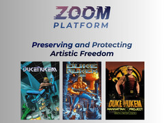 Banner da Plataforma Zoom com jogos Duke Nukem (Fonte da imagem: Plataforma Zoom com edições)