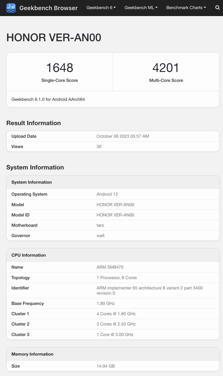 (Fonte da imagem: Geekbench)