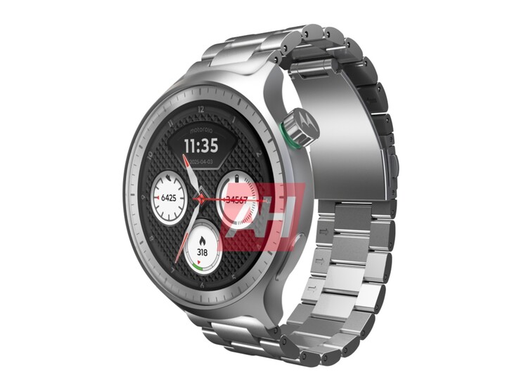 Renderização não oficial do suposto smartwatch Moto 360 2025. (Fonte da imagem: Android Headlines)