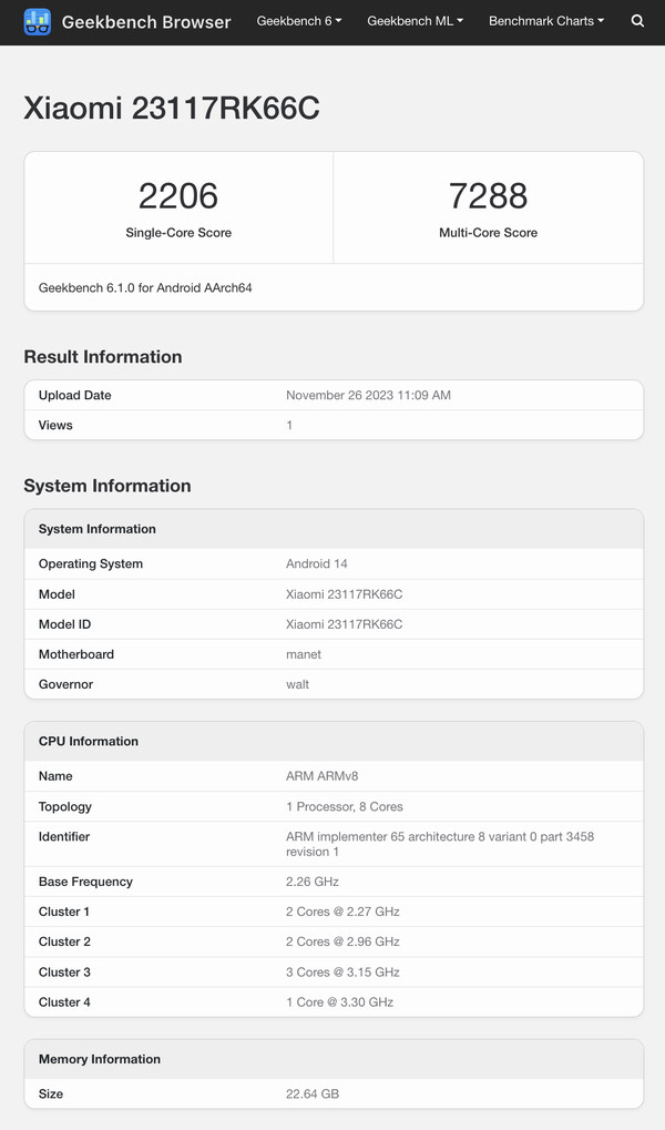 (Fonte da imagem: Geekbench)