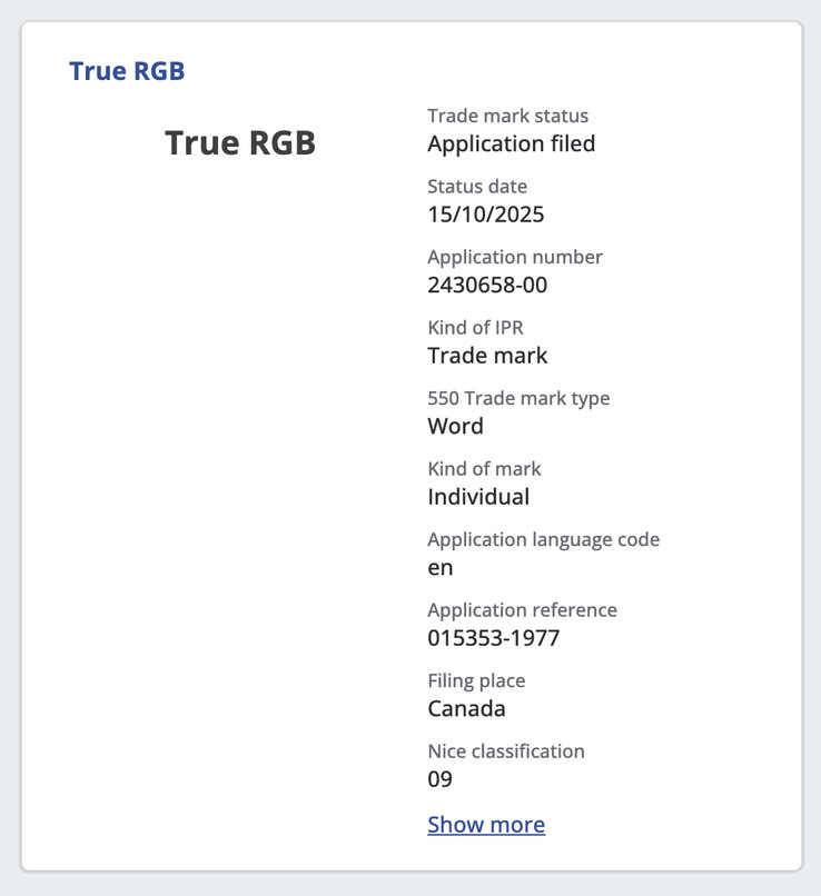 (Fonte da imagem: via TM View)