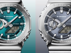 O Casio G-Shock GM-2110D-3A1 (à esquerda) e o GM-2110D-8A (à direita), na foto. (Fonte da imagem: Casio)