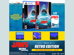 Um pôster promocional de Jaws: Retro Edition (fonte da imagem: Limited Run Games)