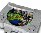 Conjunto de construção LEGO PlayStation com diorama de Ape Escape