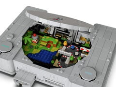Conjunto de construção LEGO PlayStation com diorama de Ape Escape