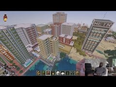 Mike Tomlin construiu uma cidade inteira no Minecraft, com um horizonte urbano denso e uma grande variedade de edifícios.
