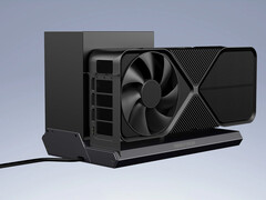 O DEG2 tem OCuLink e Thunderbolt 5. Na foto: o dock de eGPU DEG1. (Fonte da imagem: Minisforum - editado)