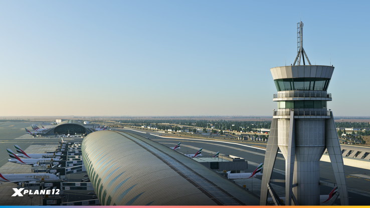 O antigo aeroporto de Dubai agora faz parte do X-Plane 12 (Fonte da imagem: Laminar Research)