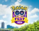 A arte promocional oficial do Pokémon GO Fest 2026.