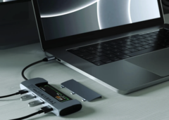 O adaptador Satechi USB-C Hybrid Multiport dispõe de uma caixa SSD M.2. (Imagem: Satechi)