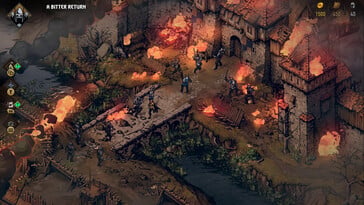 Uma imagem mostrando personagens em Thronebreaker: The Witcher Tales