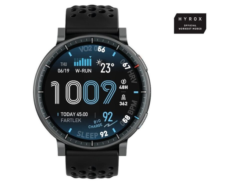 O Amazfit Active Max será compatível com os modos de treino oficiais da Hyrox. (Fonte da imagem: via Roland Quandt)