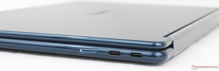 Direita: 2x USB-C Thunderbolt 4 com DisplayPort 2.1 + Power Delivery