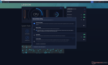 Modos do Lenovo Vantage Power Profile