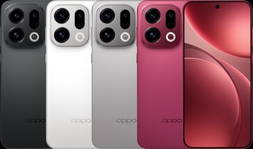As cores do Find X9 disponíveis no mercado chinês. (Fonte da imagem: Oppo)