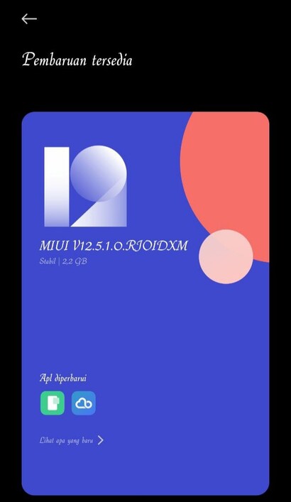 MIUI 12.5 para o indonésio Redmi Note 9.