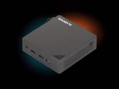 Os modelos GB-BRR7-450 e GB-BRR5-430 ainda não estão disponíveis para compra. Na foto: uma imagem promocional editada do mini PC.