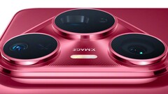 Em um vermelho impressionante: A Huawei mostra o módulo da câmera do Pura 80 Pro+ antes do lançamento. (Fonte da imagem: Huawei)