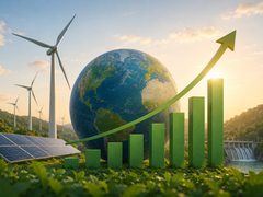 As energias renováveis estão em ascensão.