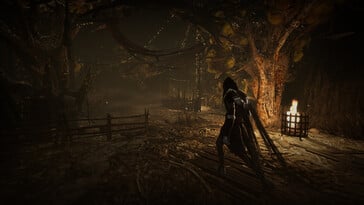 Uma imagem que mostra uma sequência de jogabilidade em Thymesia.