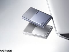 O Nexode Air 65W Slim custa cerca de US$ 19 na China. Na foto: uma imagem promocional mostrando as duas opções de cor do carregador.