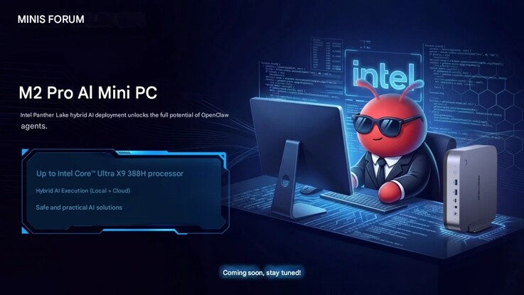 O mini PC M2 Pro será alimentado por um processador Intel Core Ultra X9 de até 16 núcleos.