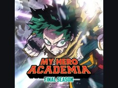 Pôster promocional de My Hero Academia: Final Season, que mostra Izuku Midoriya (Deku) em ação com energia brilhante e expressão intensa, em um fundo dinâmico. (Fonte da imagem: @MHAOfficial via X)