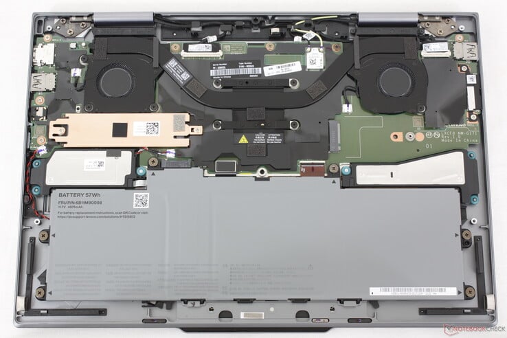 Parte interna do ThinkPad X1 2 em 1 Gen 10
