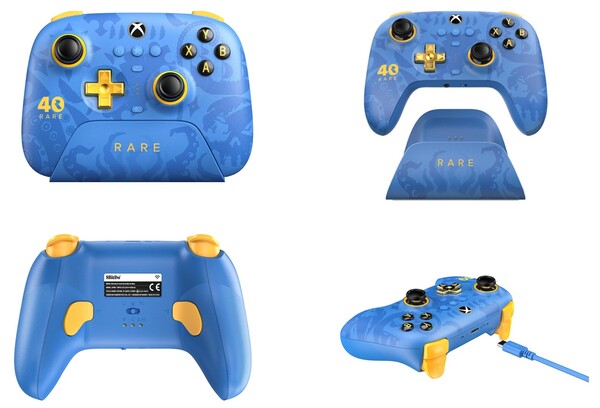 o 8BitDo Ultimate 3-mode Controller - Rare 40th Anniversary Edition está disponível para compra na 8BitDo e na Amazon. (Fonte da imagem: 8BitDo)