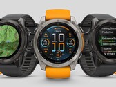 O Fenix 8 da Garmin (foto) e os smartwatches relacionados receberam a versão beta 17.27. (Fonte da imagem: Garmin)