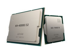 Os processadores Zhaoxin implementam com sucesso os modelos de IA DeepSeek-R1 localmente. Na foto: Um processador KH-4000/32 e um KX-7000/8 oferecidos pela Zhaoxin. (Fonte da imagem: Zhaoxin)