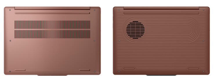 Alguns notebooks Ideapad Vibe vêm com a parte inferior em plástico, enquanto outros vêm com a parte inferior em metal, dependendo da configuração.